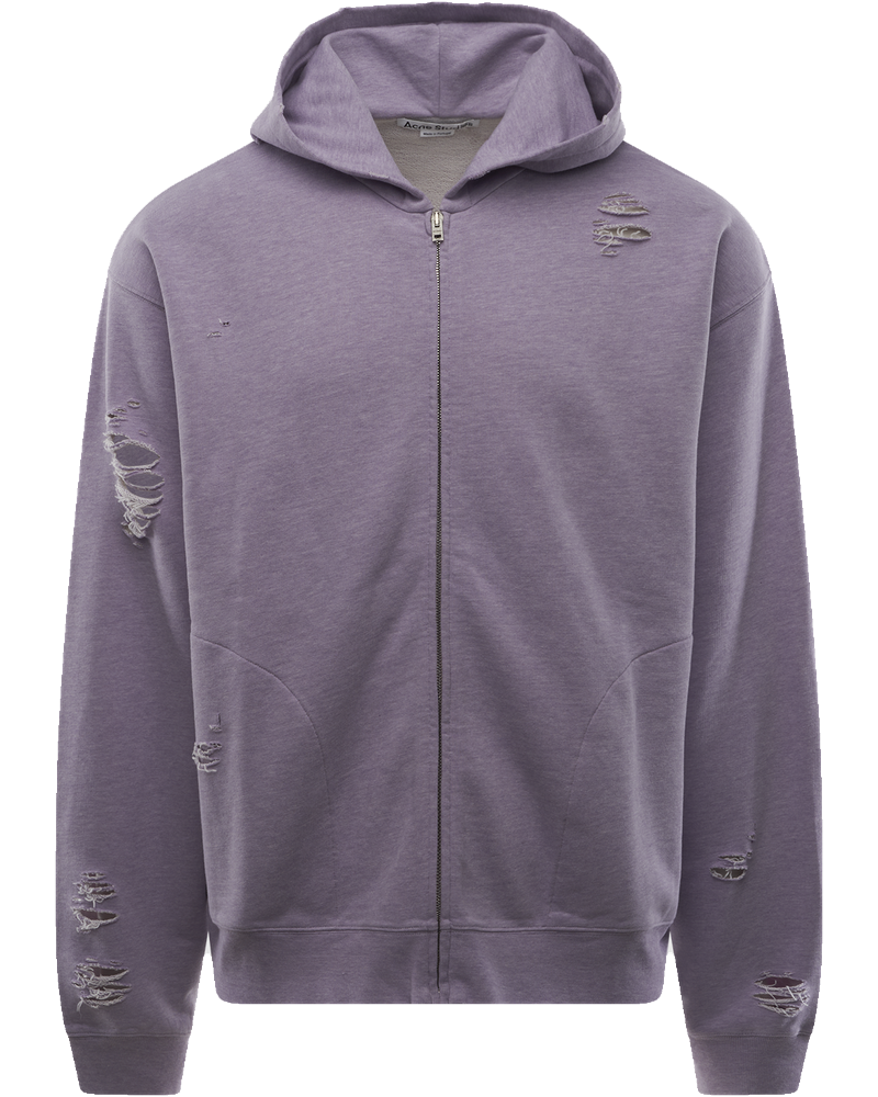 Distressed Logo Zip Hoodie Acne studios оригінал – Купити в Україні