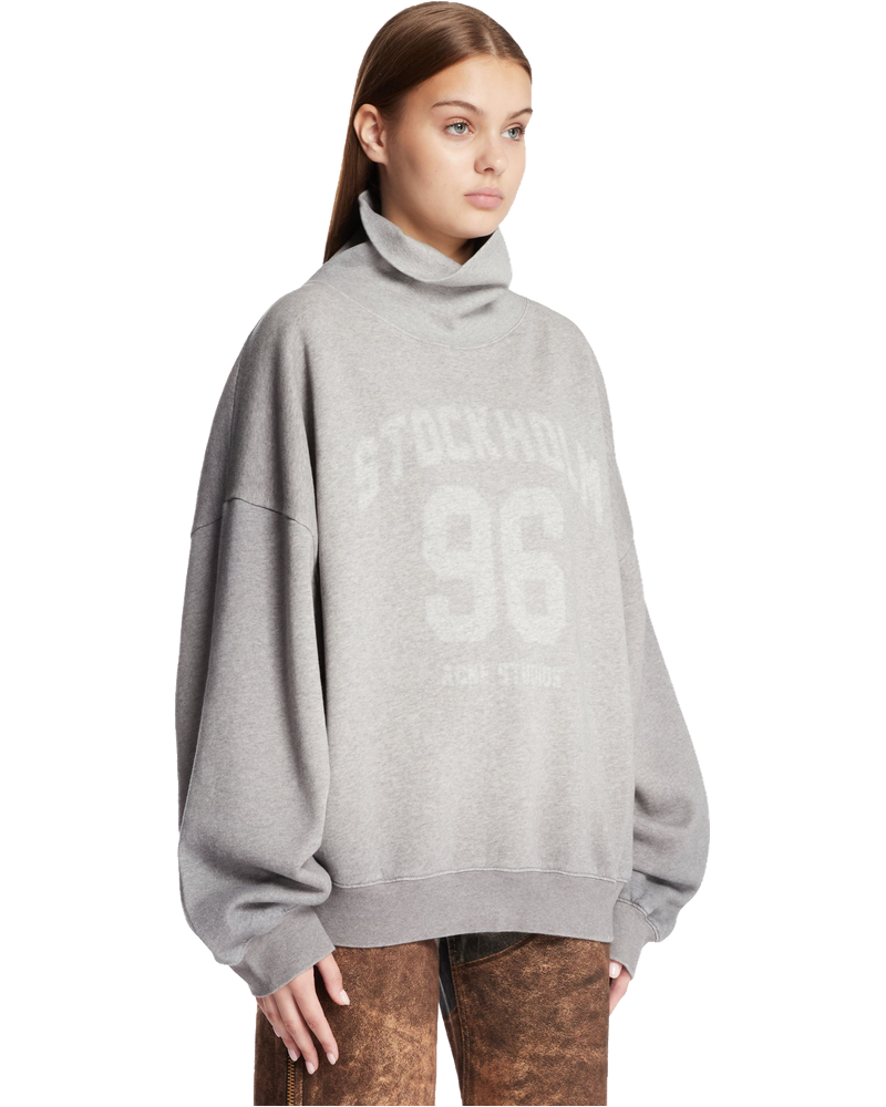 Gray High Neck Logo Sweatshirt Acne studios – Гарантія оригінальності