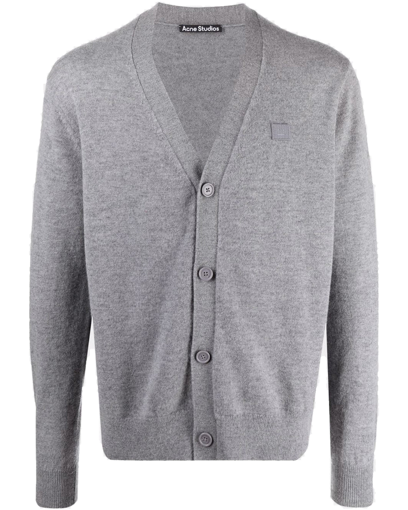 Grey Melange Keve Face Cardigan Acne studios оригінал – Купити в Україні