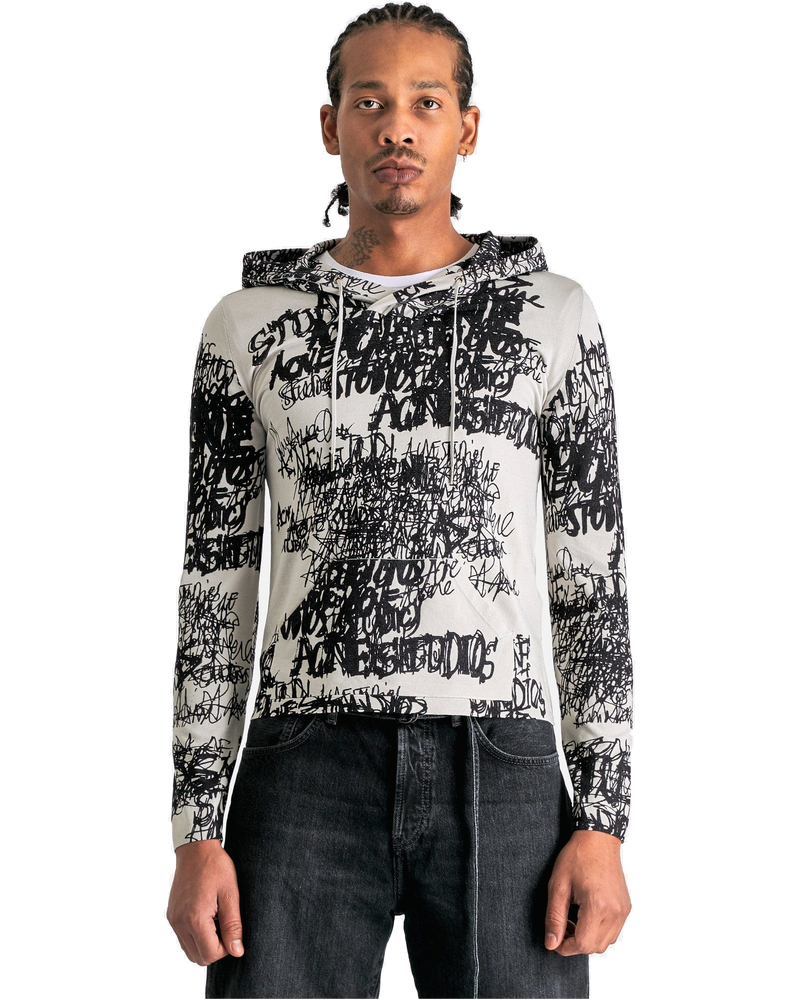 Kews Chaos Print Sweater In Light Grey Acne studios оригінал – Купити в Україні