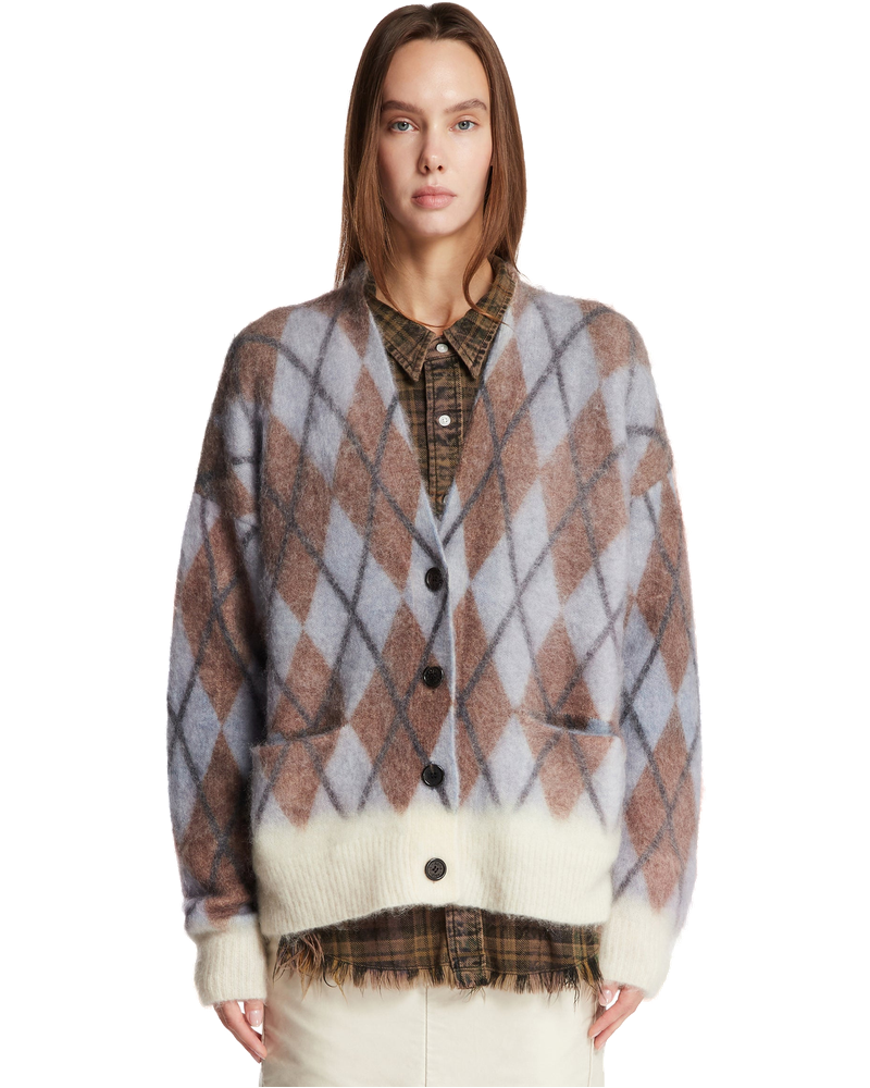 Оригінальна Multicolor Diamond Mohair Cardigan Acne studios
