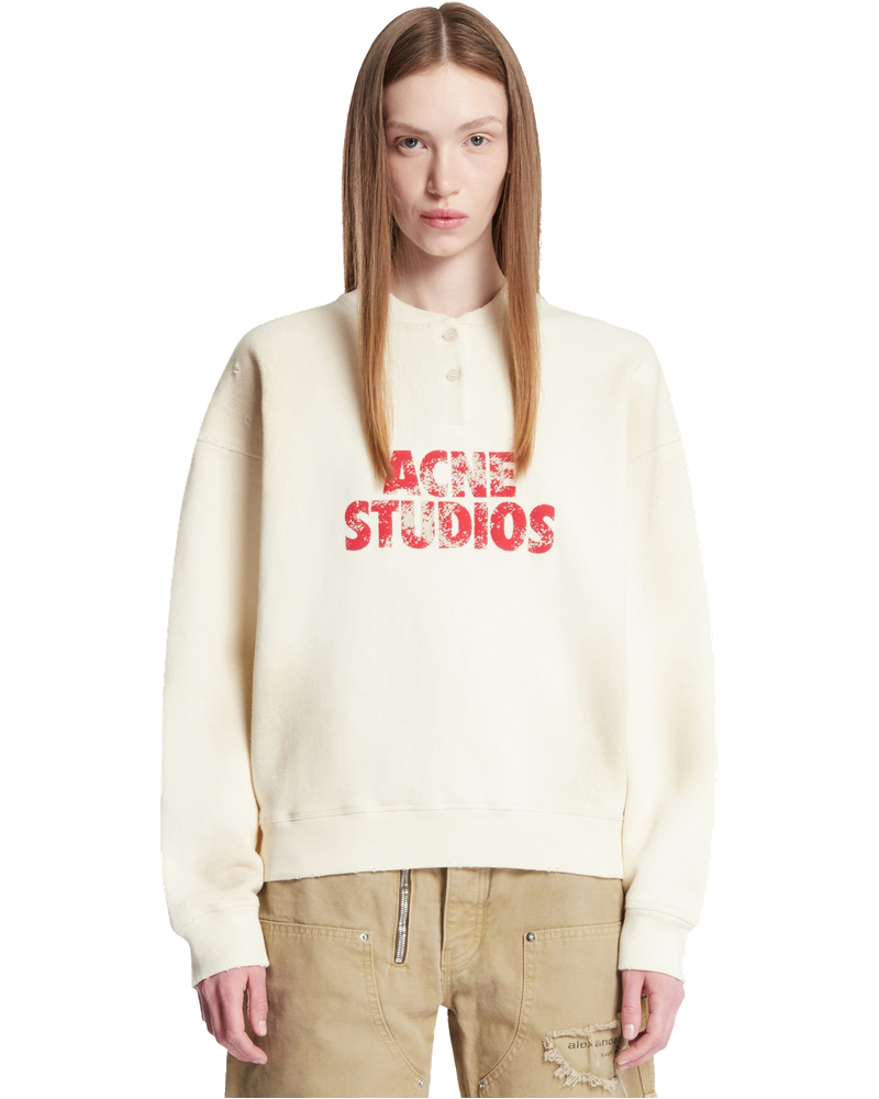 White Buttoned Sweatshirt Acne studios оригінал – Купити в Україні