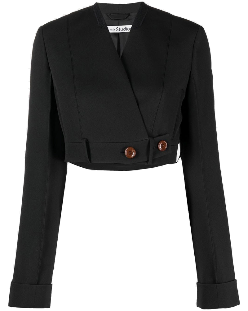 Оригінальна Black Cropped Suit Jacket Acne studios
