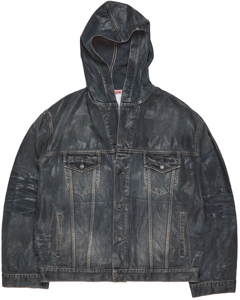 Black Hooded Denim Jacket Acne studios оригінал – Купити в Україні