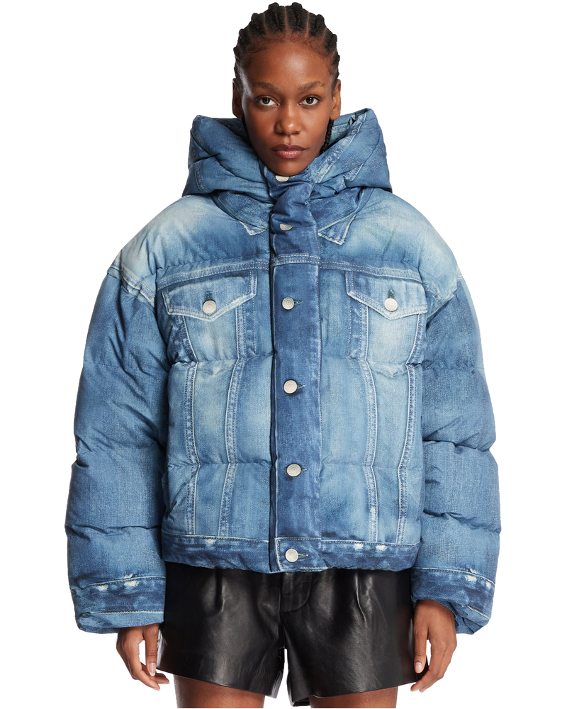Blue Trompe Loeil Puffer Jacket Acne studios оригінал – Купити в Україні
