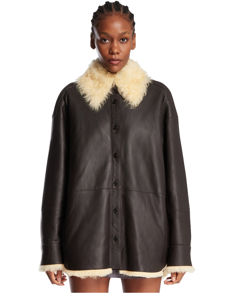 Brown Shearling Jacket Acne studios оригінал – Купити в Україні