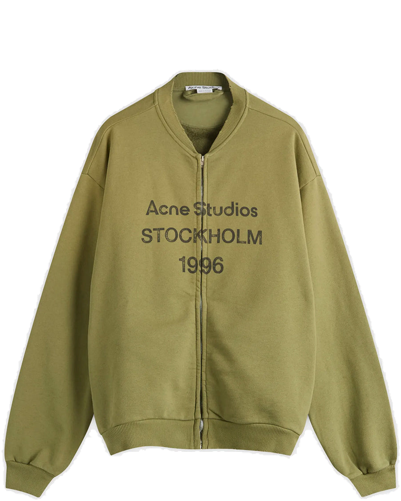 Olive Green 1996 Zip Sweat Bomber Acne studios – Гарантія оригінальності