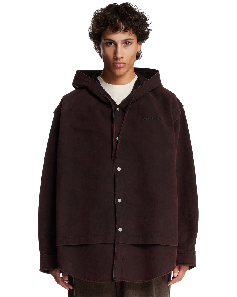 Оригінальна Purple Layered Hooded Jacket Acne studios