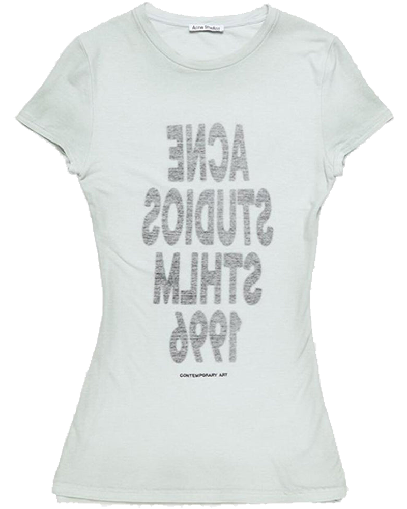 Cold Grey Layered Graphic T-Shirt Acne studios – Гарантія оригінальності