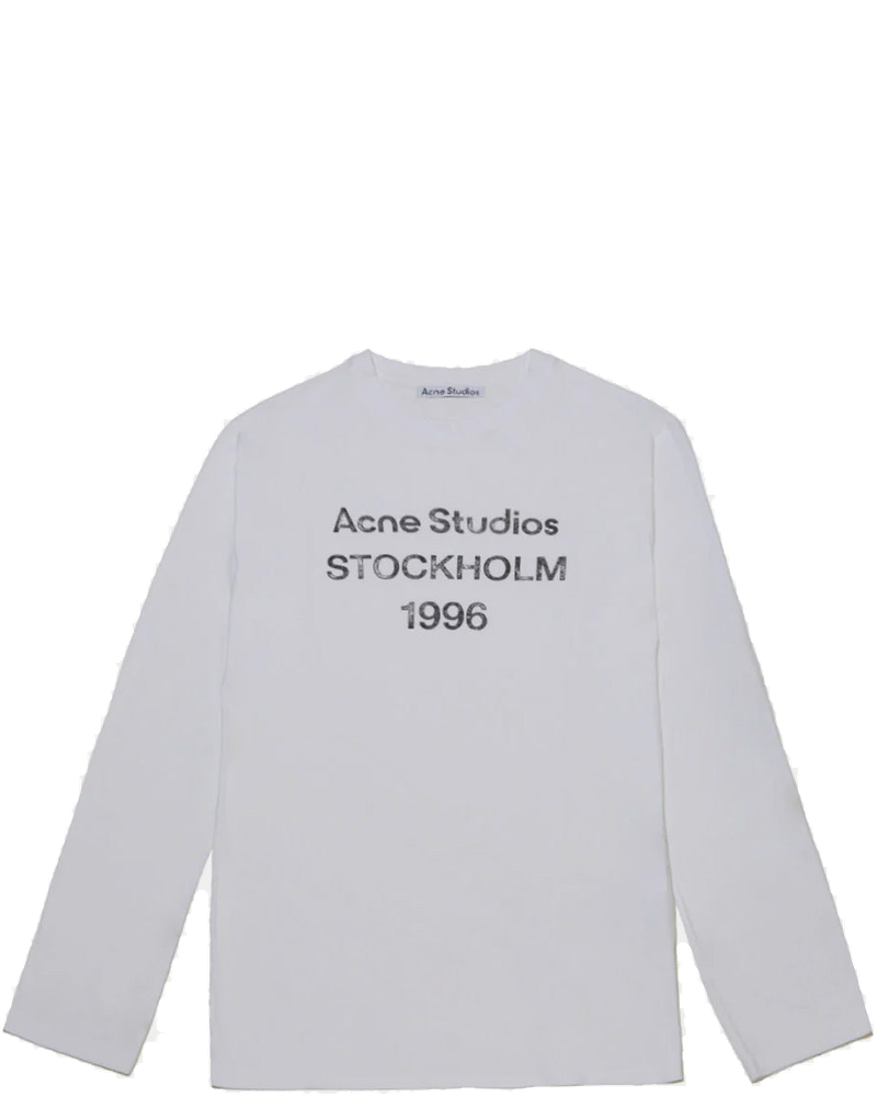 White Logo Printed Long-Sleeved T-Shirt Acne studios – Гарантія оригінальності