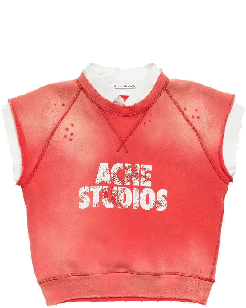 Red Fleece Logo Vest Acne studios – Гарантія оригінальності