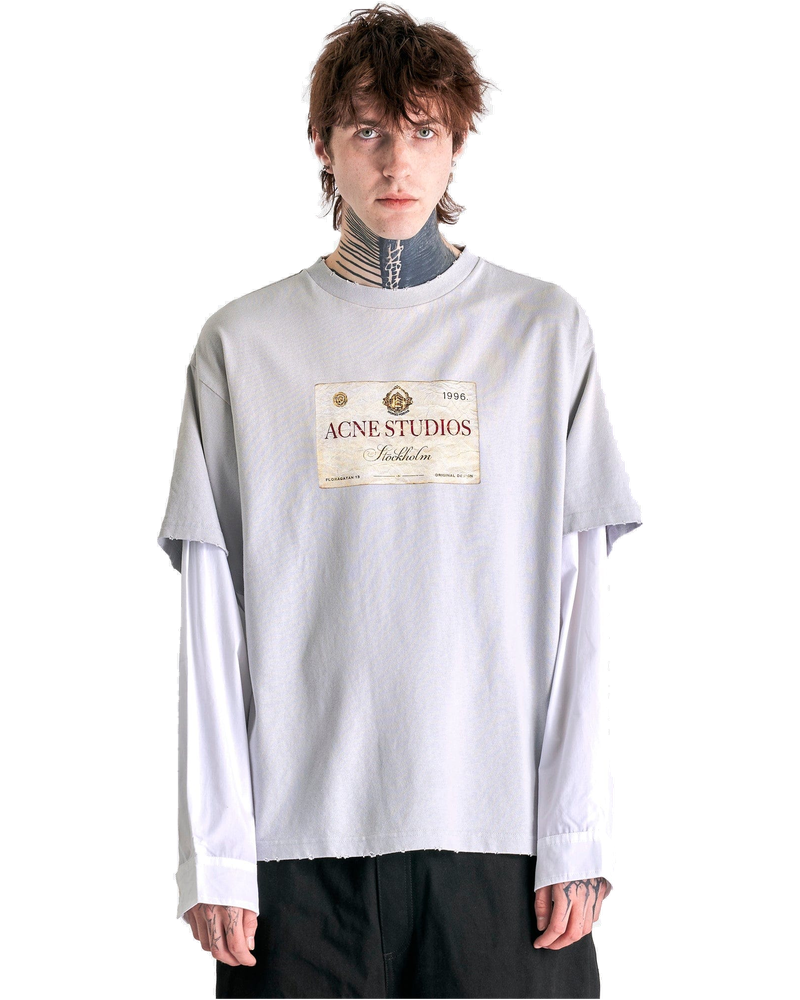 1996 Og Acne Studios T-Shirt In Light Grey Acne studios – Гарантія оригінальності