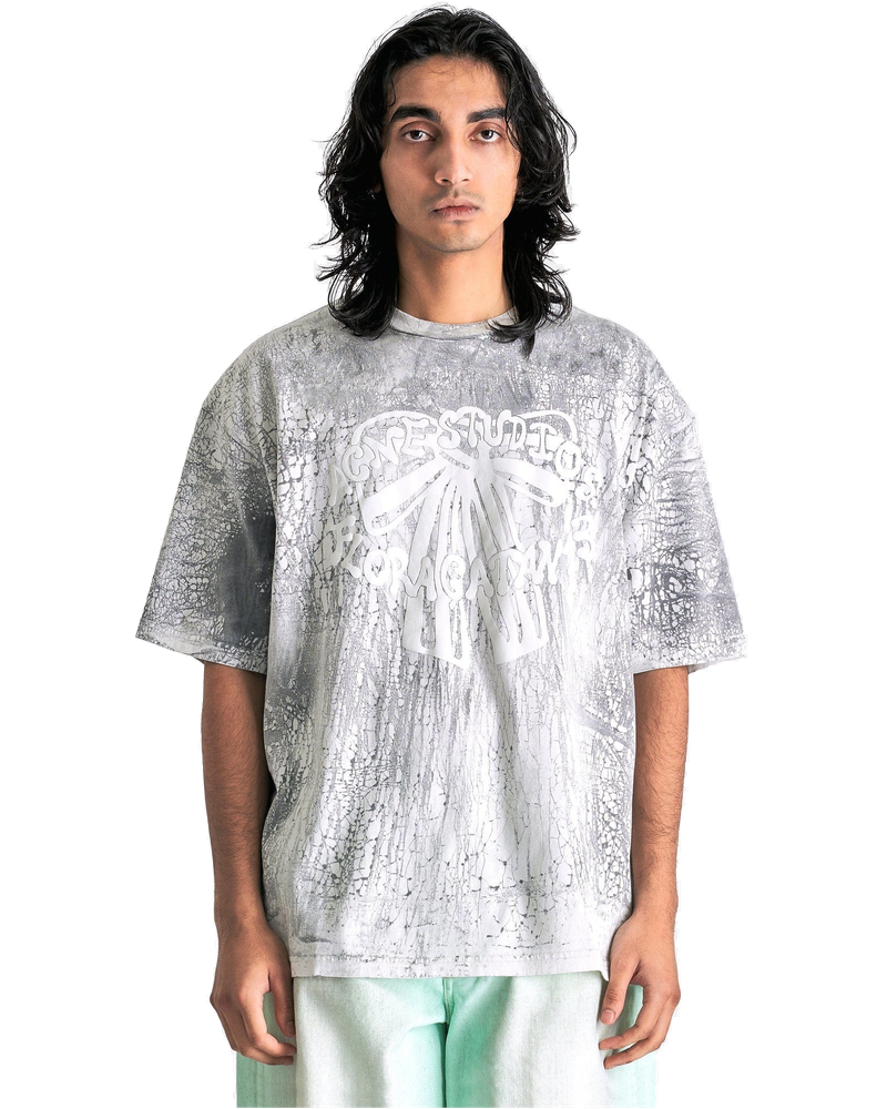 Plaster Print T-Shirt In Faded Black Acne studios оригінал – Купити в Україні