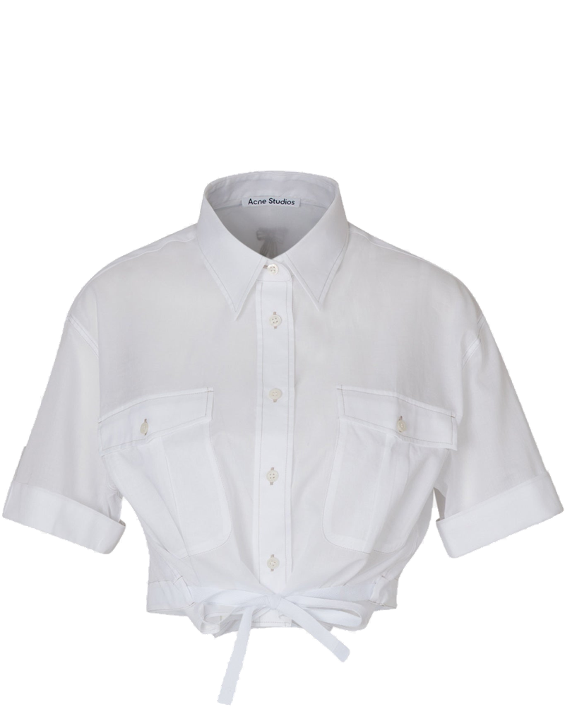Оригінальна Semi-Transparent Cropped Blouse Acne studios