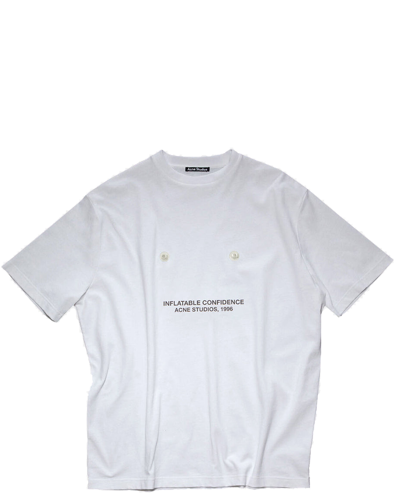 White Printed T-Shirt Acne studios оригінал – Купити в Україні