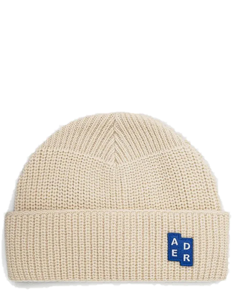Оригінальна White Ribbed-Knit Logo Beanie Ader error