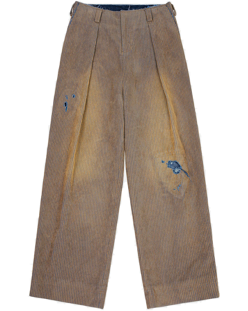 Beige Wide Distressed Corduroy Pants Ader error оригінал – Купити в Україні
