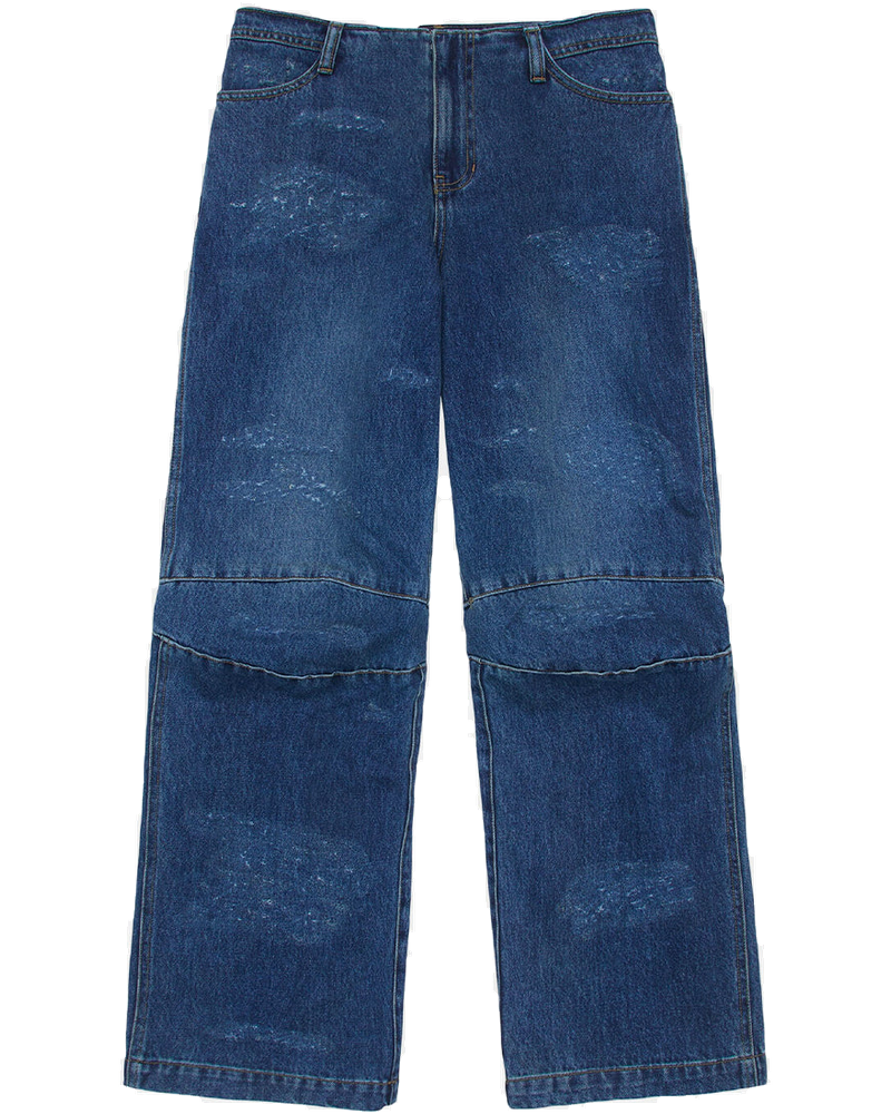 Blue Distressed Wide-Leg Jeans Ader error оригінал – Купити в Україні