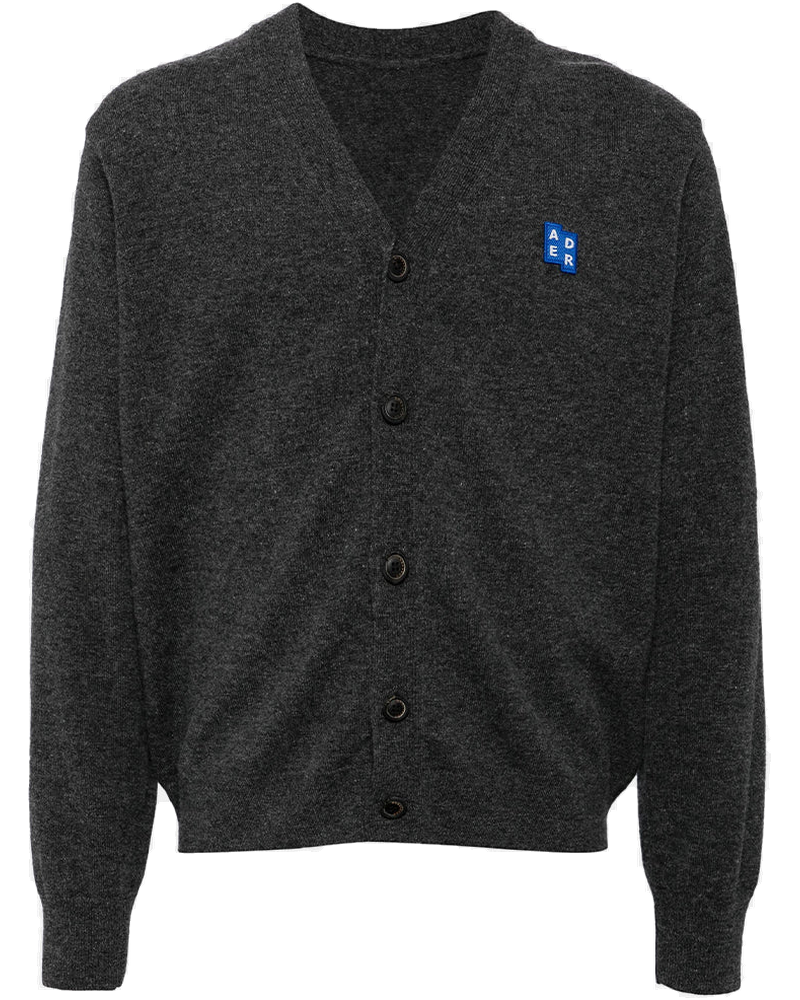 Оригінальна Charcoal Trs Tag V-Neck Cardigan Ader error