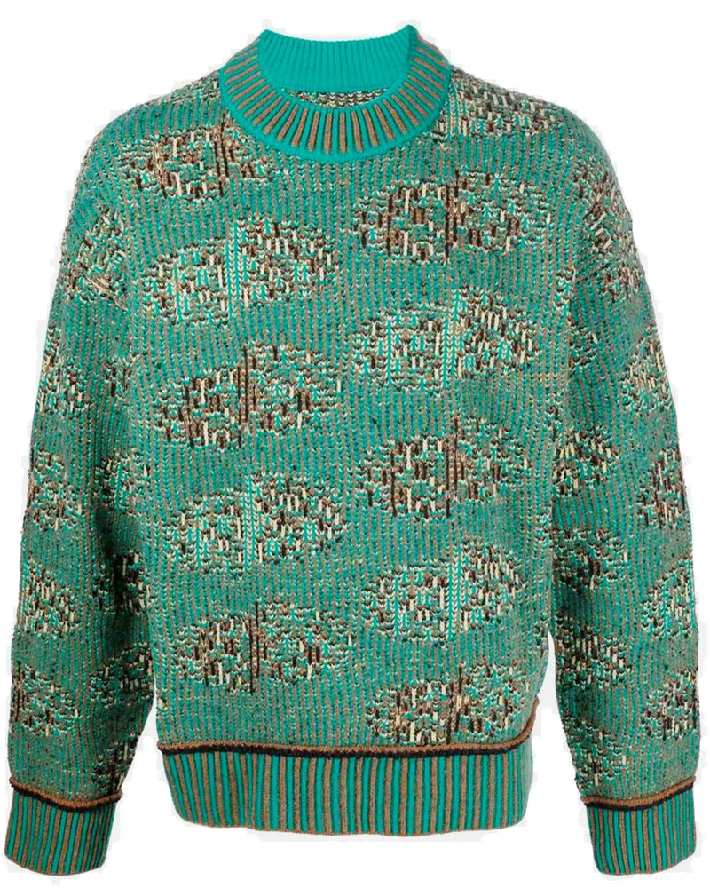Green Kaplan Abstract-Pattern Intarsia Jumper Ader error – Гарантія оригінальності