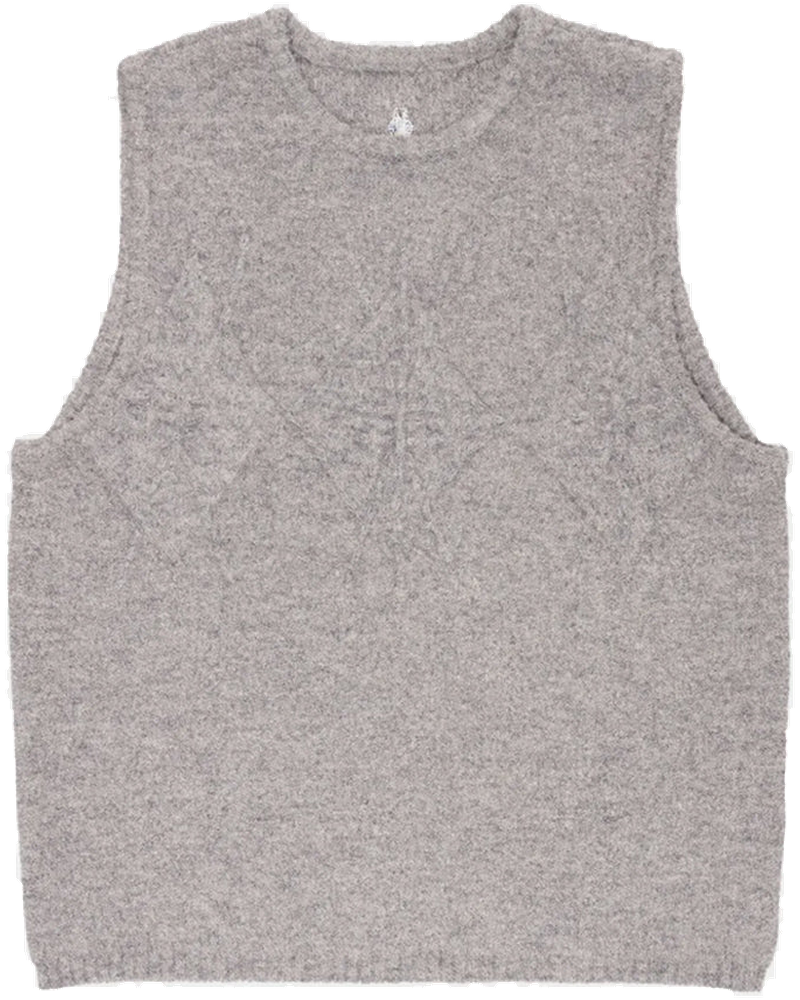 Оригінальна Grey Cable-Knit Sleeveless Sweater Ader error