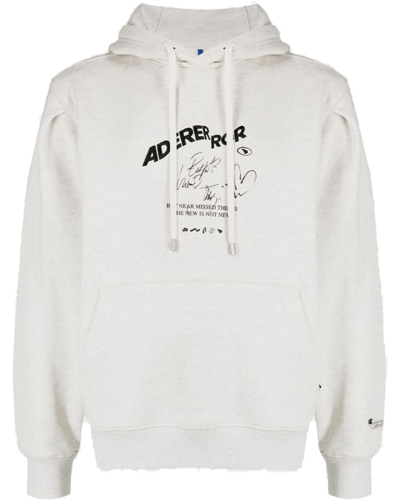 Оригінальна Oatmeal Logo-Print Hoodie Ader error