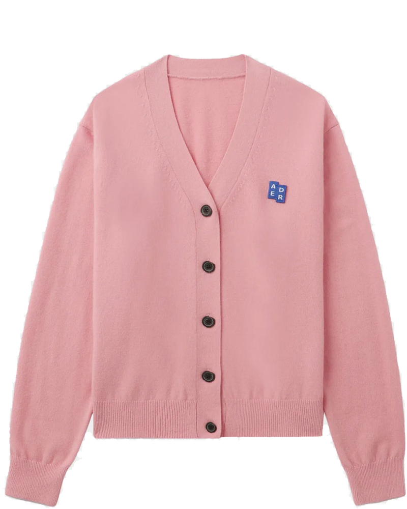 Оригінальна Pink Logo-Appliqué Cardigan Ader error