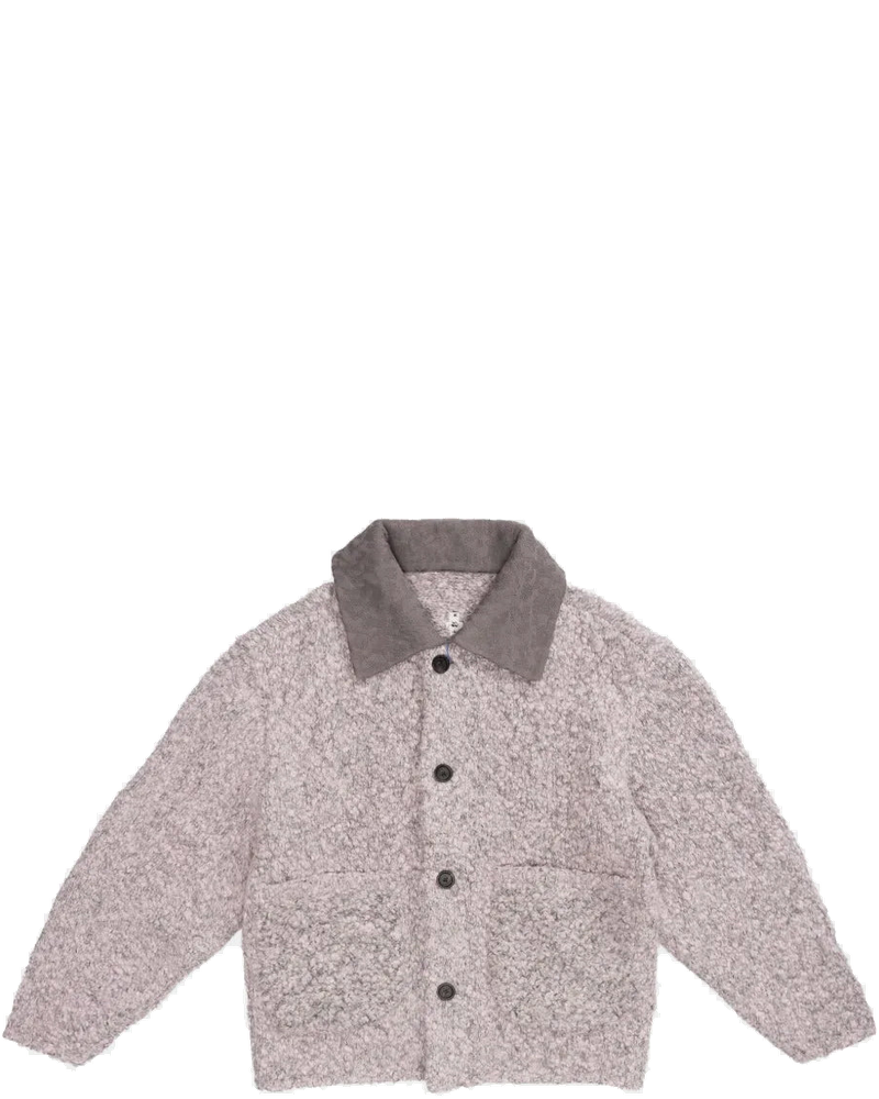 Purple Textured-Collar Elbow-Patch Cardigan Ader error – Гарантія оригінальності