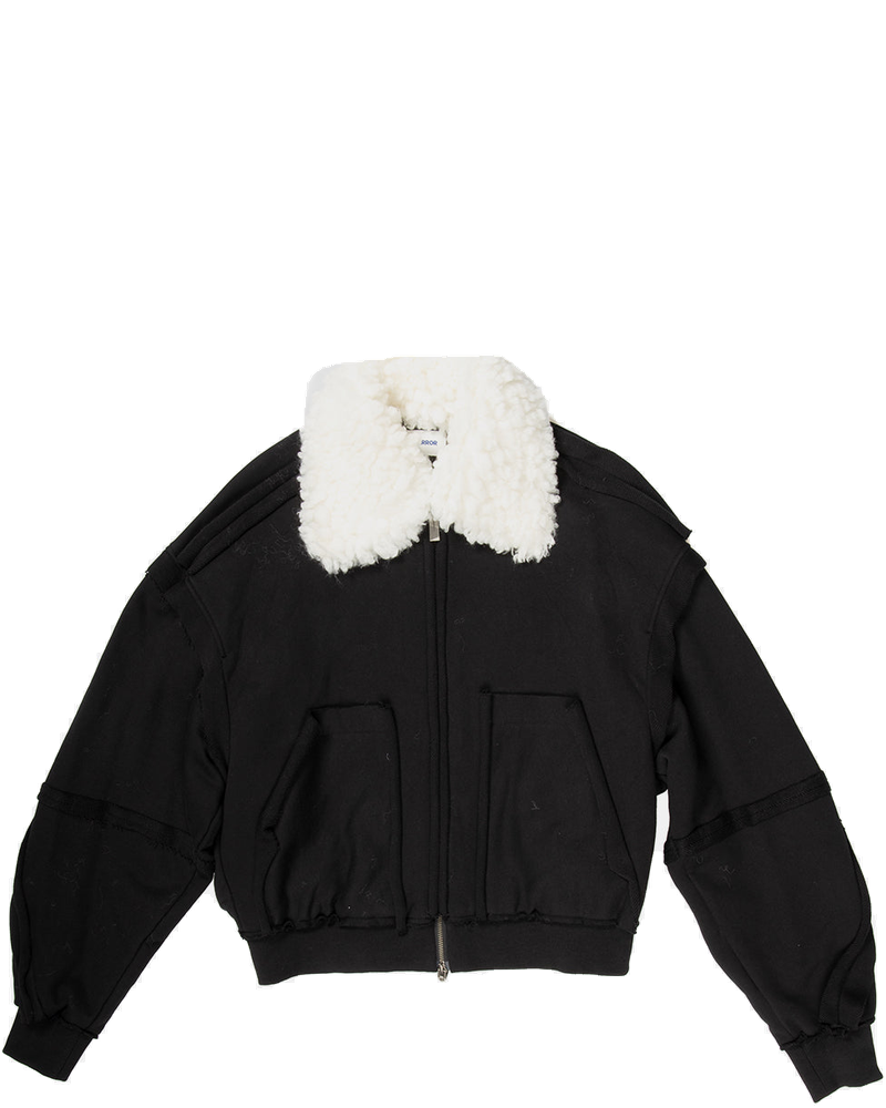 Оригінальна Black Faux-Fur Collar Jacket Ader error