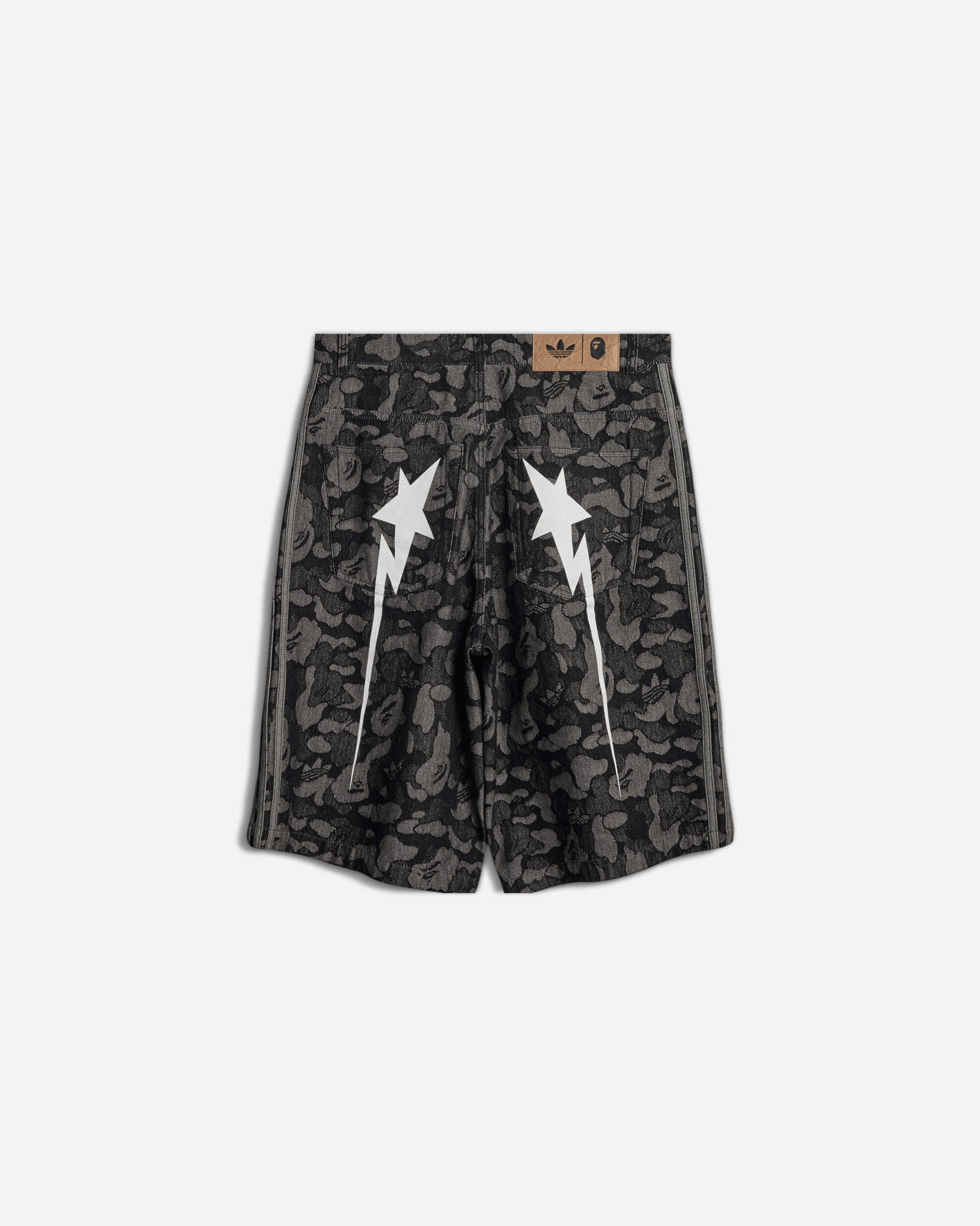 Bape Shark Denim Jorts Black Adidas – Гарантія оригінальності – вид ззаду - ADIDAS