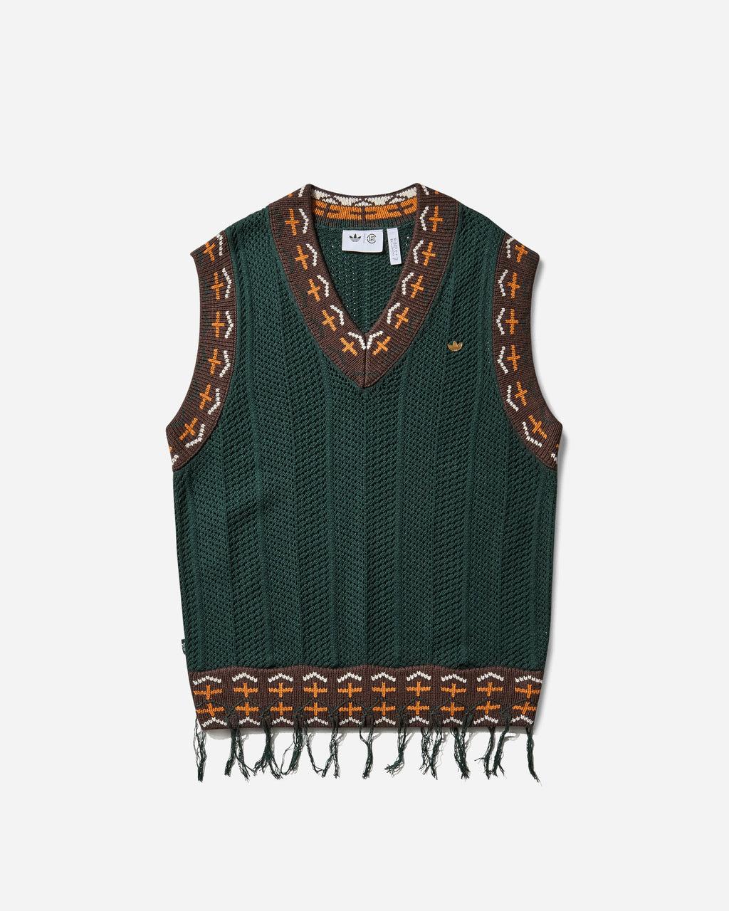 Clot By Edison Chen Crochet Vest Green Night Adidas – Гарантія оригінальності – боковий вид