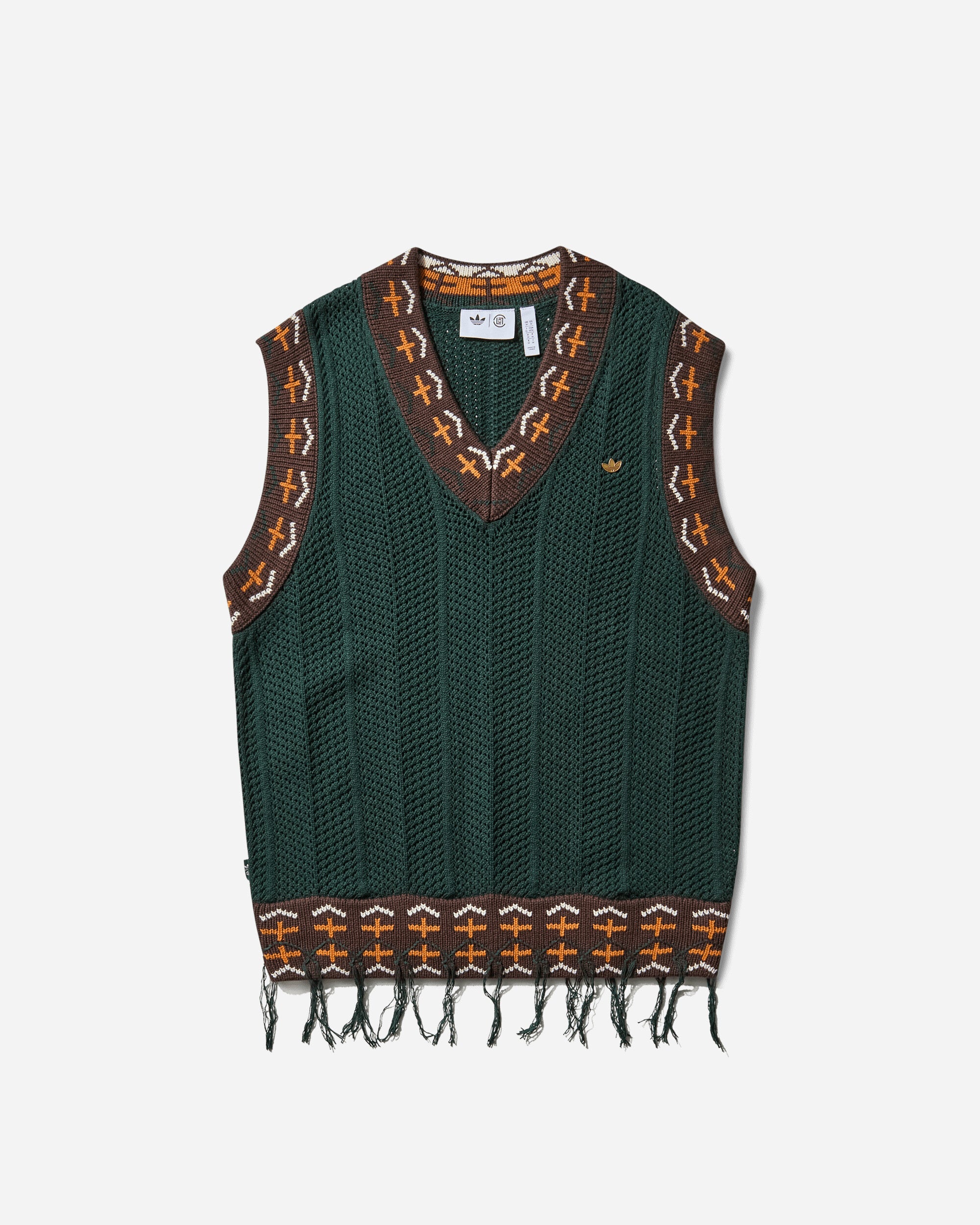 Clot By Edison Chen Crochet Vest Green Night Adidas – Гарантія оригінальності – боковий вид - ADIDAS