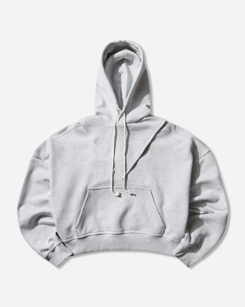 Bad Bunny Heavy Crewneck & Hooded Balaclava Sweatshirt Light Grey Heather Adidas оригінал – Купити в Україні – боковий вид