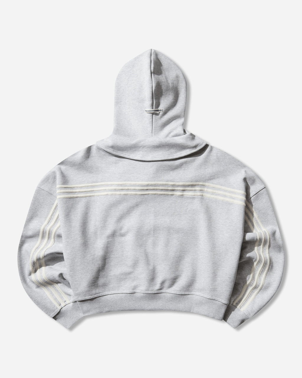 Bad Bunny Heavy Crewneck & Hooded Balaclava Sweatshirt Light Grey Heather Adidas оригінал – Купити в Україні – вид ззаду