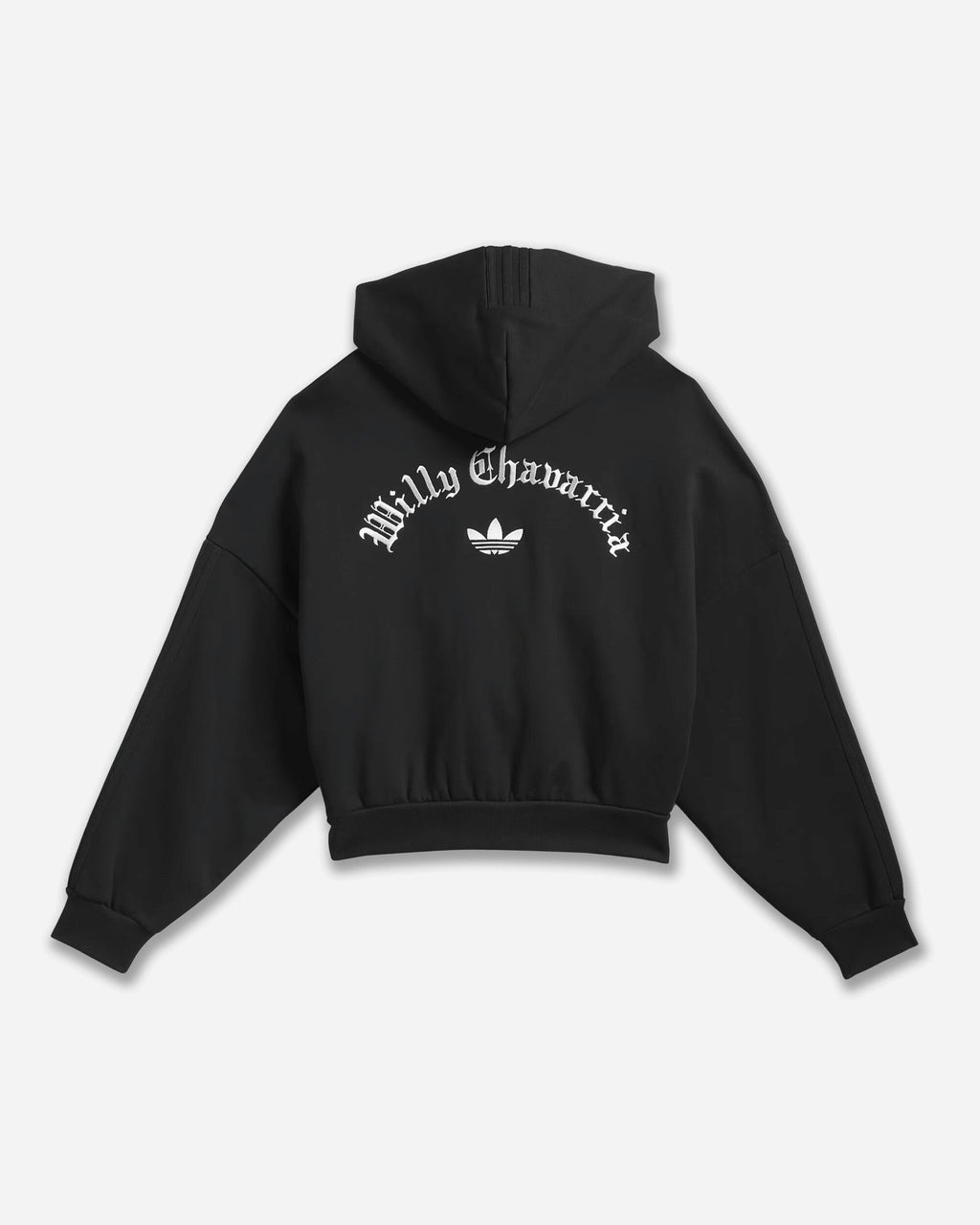 Оригінальна Mens Willy Chavarria Heavyweight Zip Hoodie Black Adidas – вид ззаду