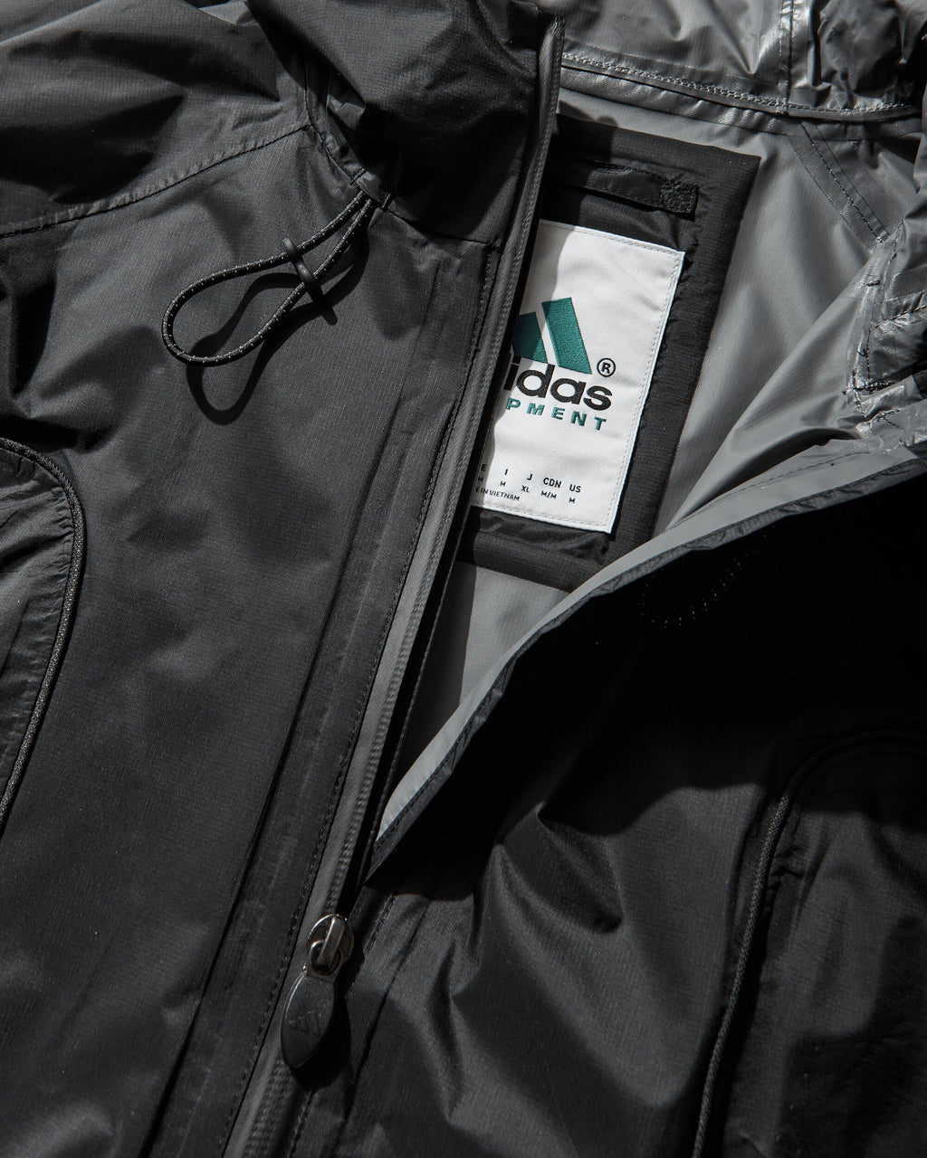 Mens Eqt Full Zip Shell Jacket Black Adidas – Гарантія оригінальності – детальний вид