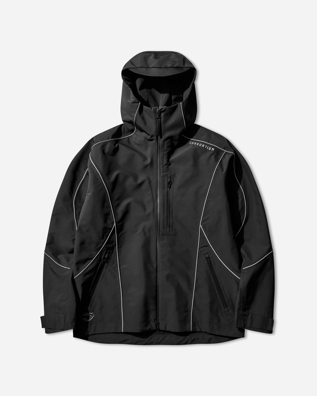 Оригінальна Mens Consortium Shell Jacket Black Adidas – боковий вид