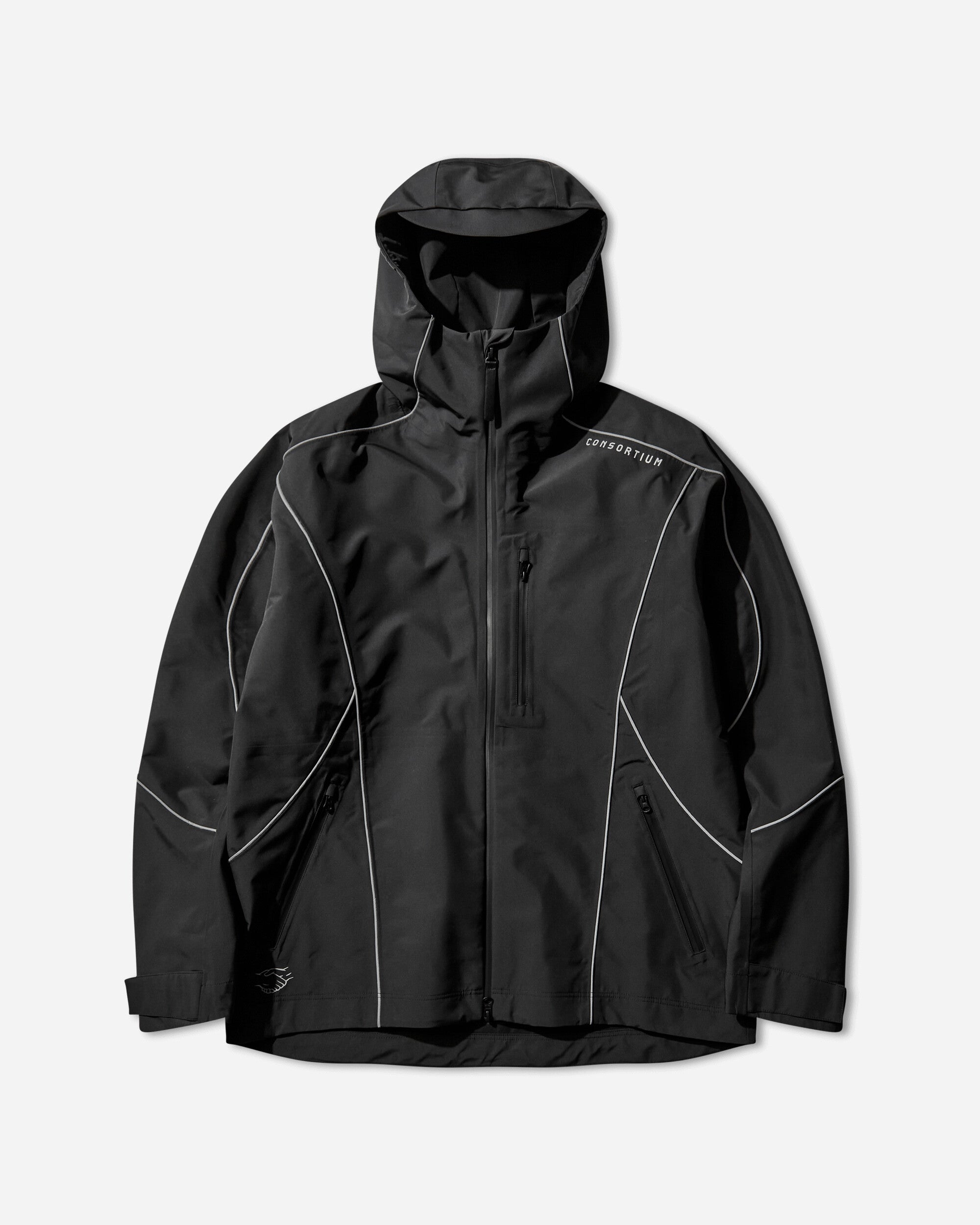Оригінальна Mens Consortium Shell Jacket Black Adidas – боковий вид - ADIDAS
