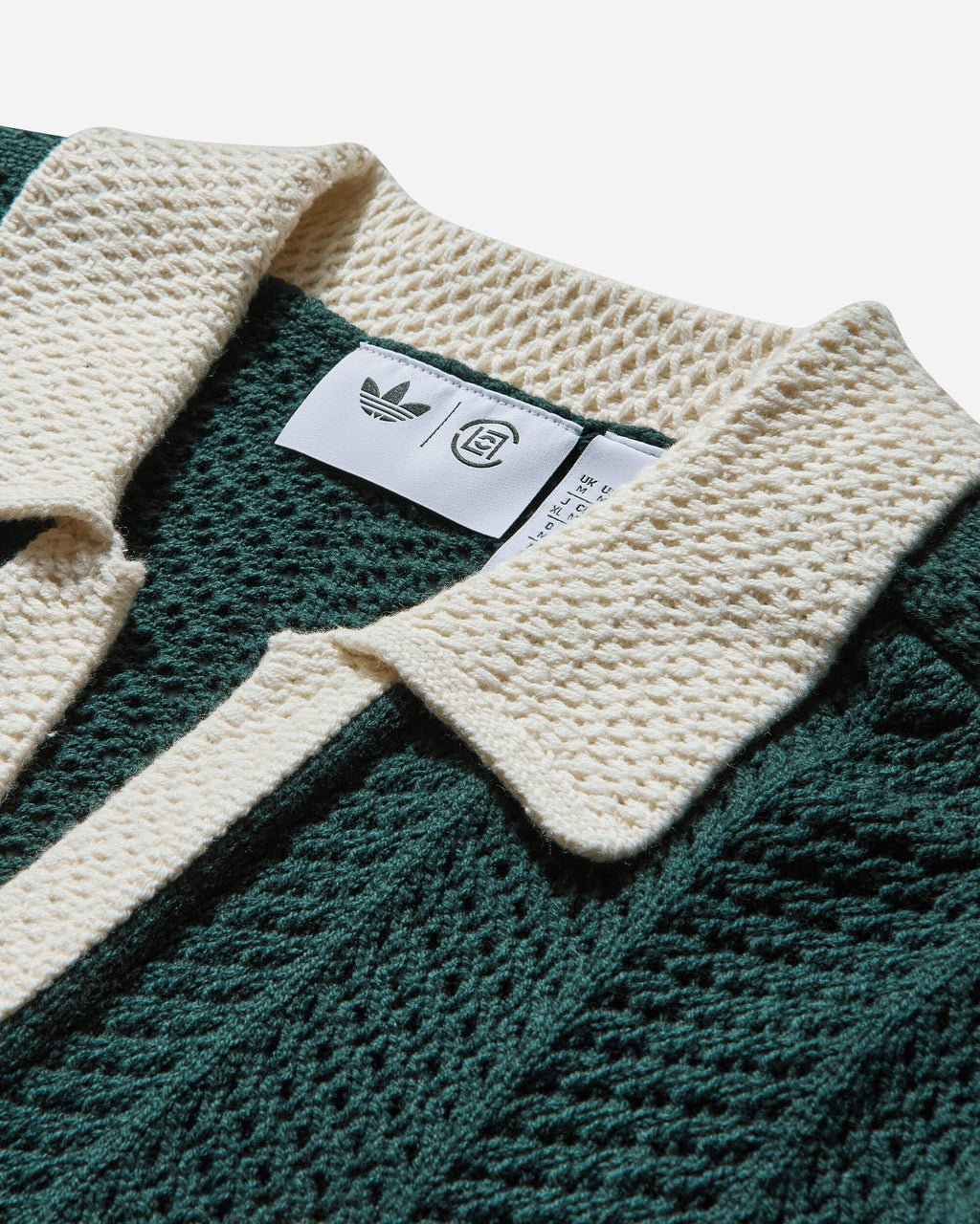 Оригінальна Clot By Edison Chen Pique Polo Green Night Adidas – детальний вид