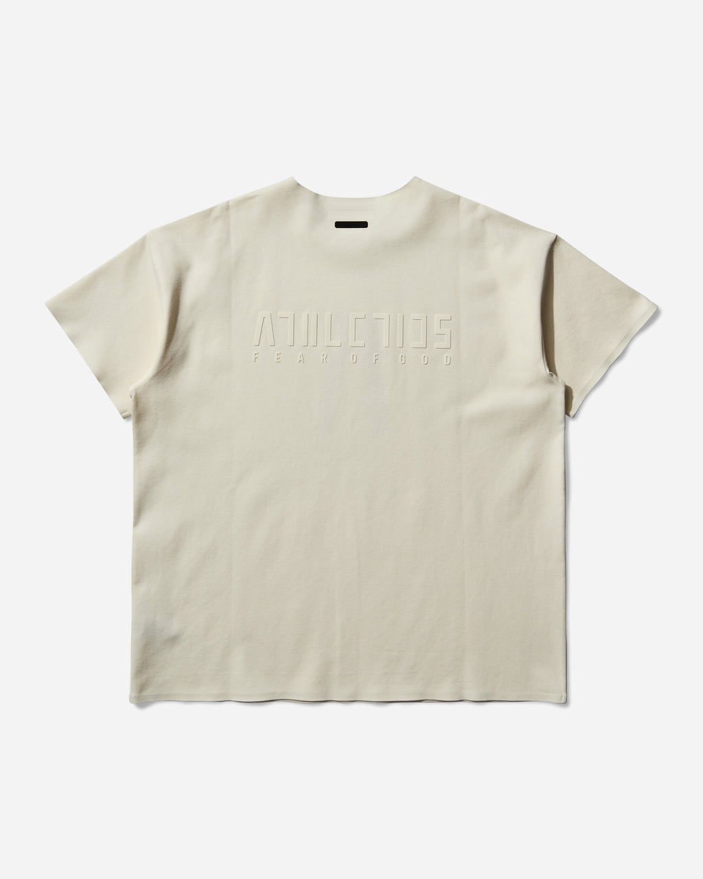 Mens Fear Of God Athletics Performance T-Shirt Cream White Adidas – Гарантія оригінальності – вид ззаду