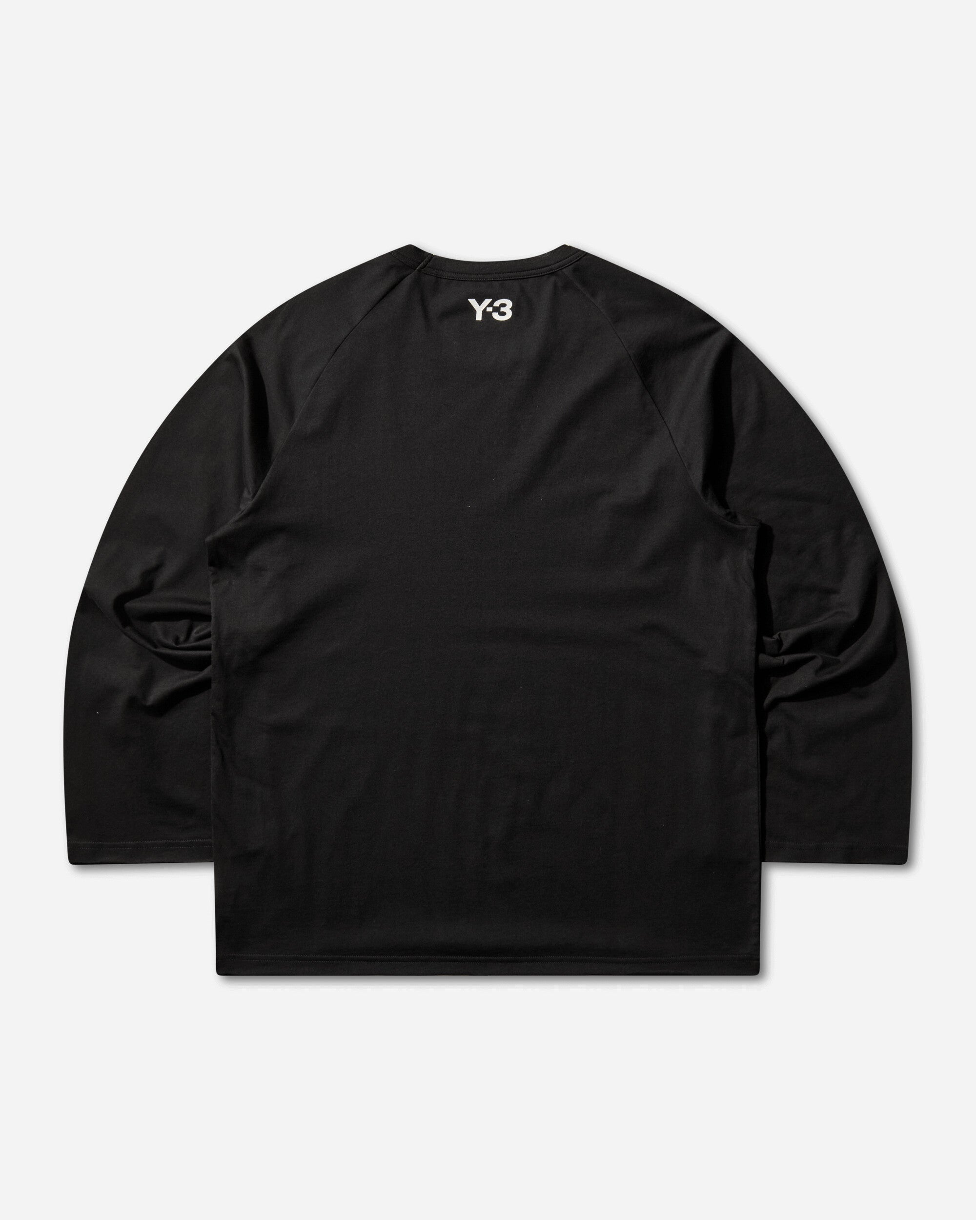 Y-3 Raw Edge 3-Stripes Longsleeve T-Shirt Black Adidas оригінал – Купити в Україні – вид ззаду - ADIDAS