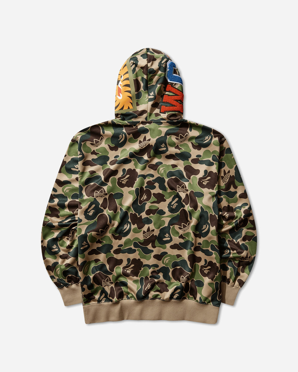 Оригінальна Bape Shark Track Hoodie Crew Green Adidas – вид ззаду