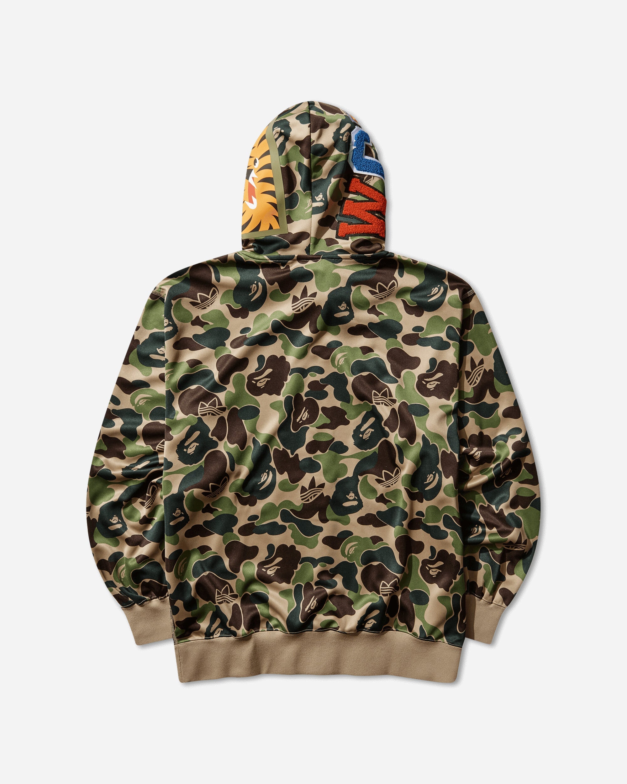 Оригінальна Bape Shark Track Hoodie Crew Green Adidas – вид ззаду