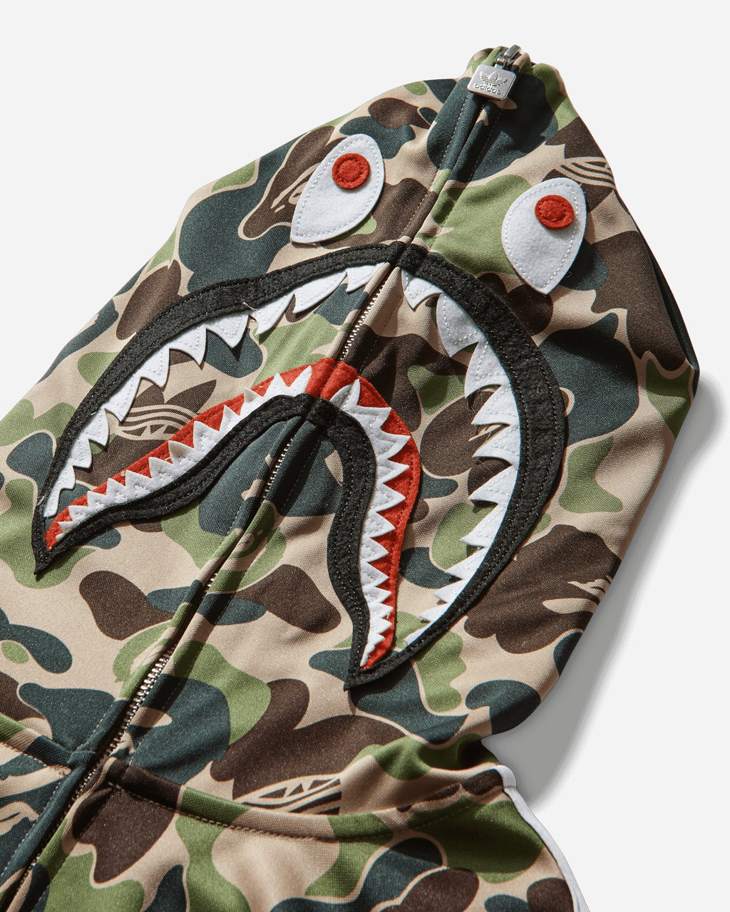 Оригінальна Bape Shark Track Hoodie Crew Green Adidas – детальний вид