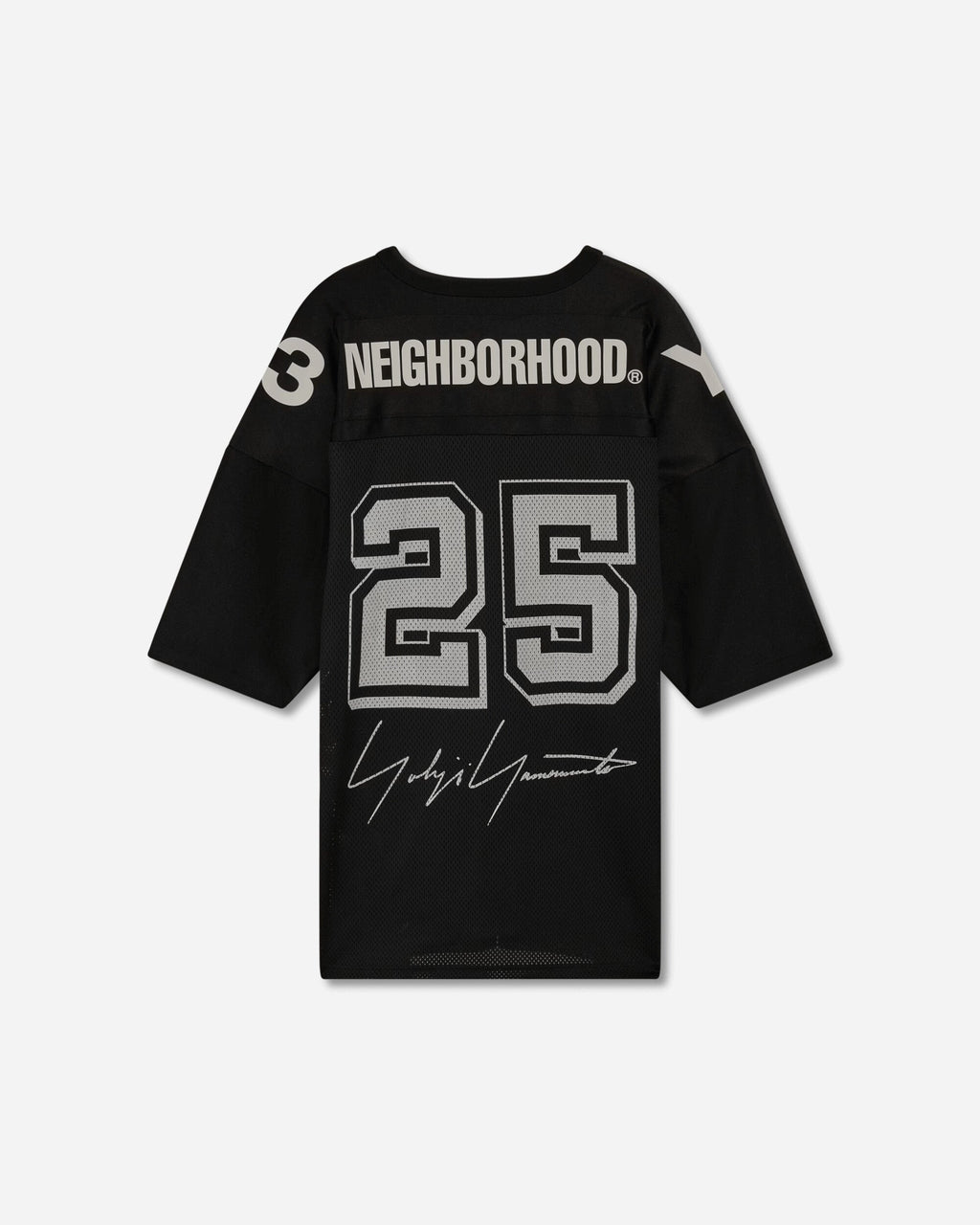 Mens Y-3 X Neighborhood Football Jersey Black Adidas – Гарантія оригінальності – вид ззаду