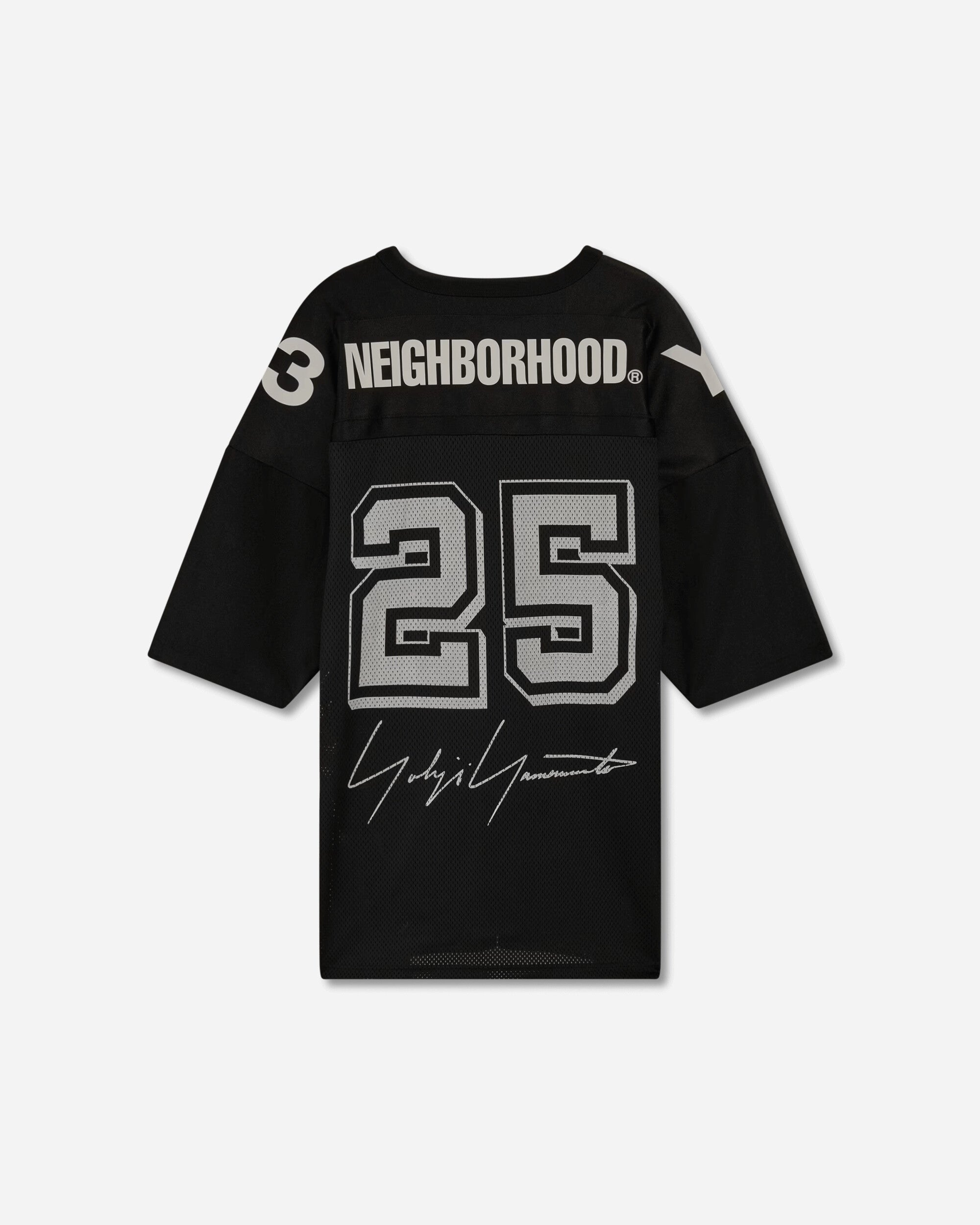 Mens Y-3 X Neighborhood Football Jersey Black Adidas – Гарантія оригінальності – вид ззаду - ADIDAS