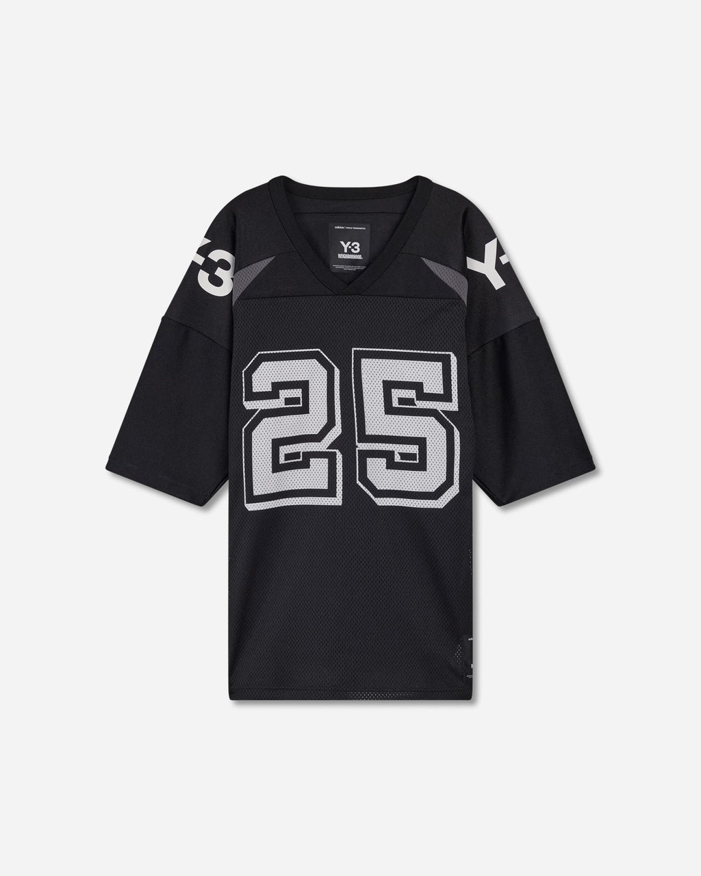 Mens Y-3 X Neighborhood Football Jersey Black Adidas – Гарантія оригінальності – боковий вид
