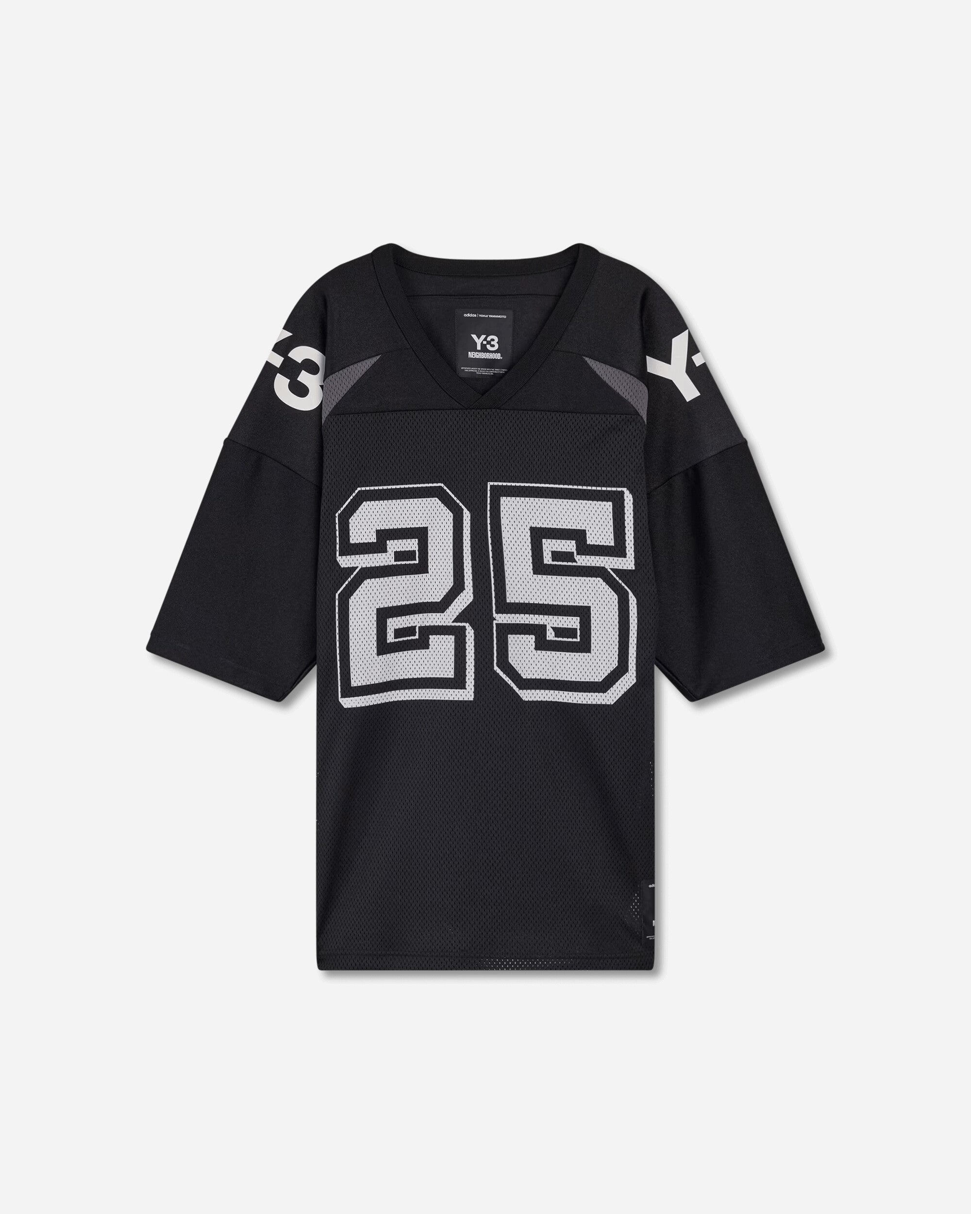 Mens Y-3 X Neighborhood Football Jersey Black Adidas – Гарантія оригінальності – боковий вид - ADIDAS