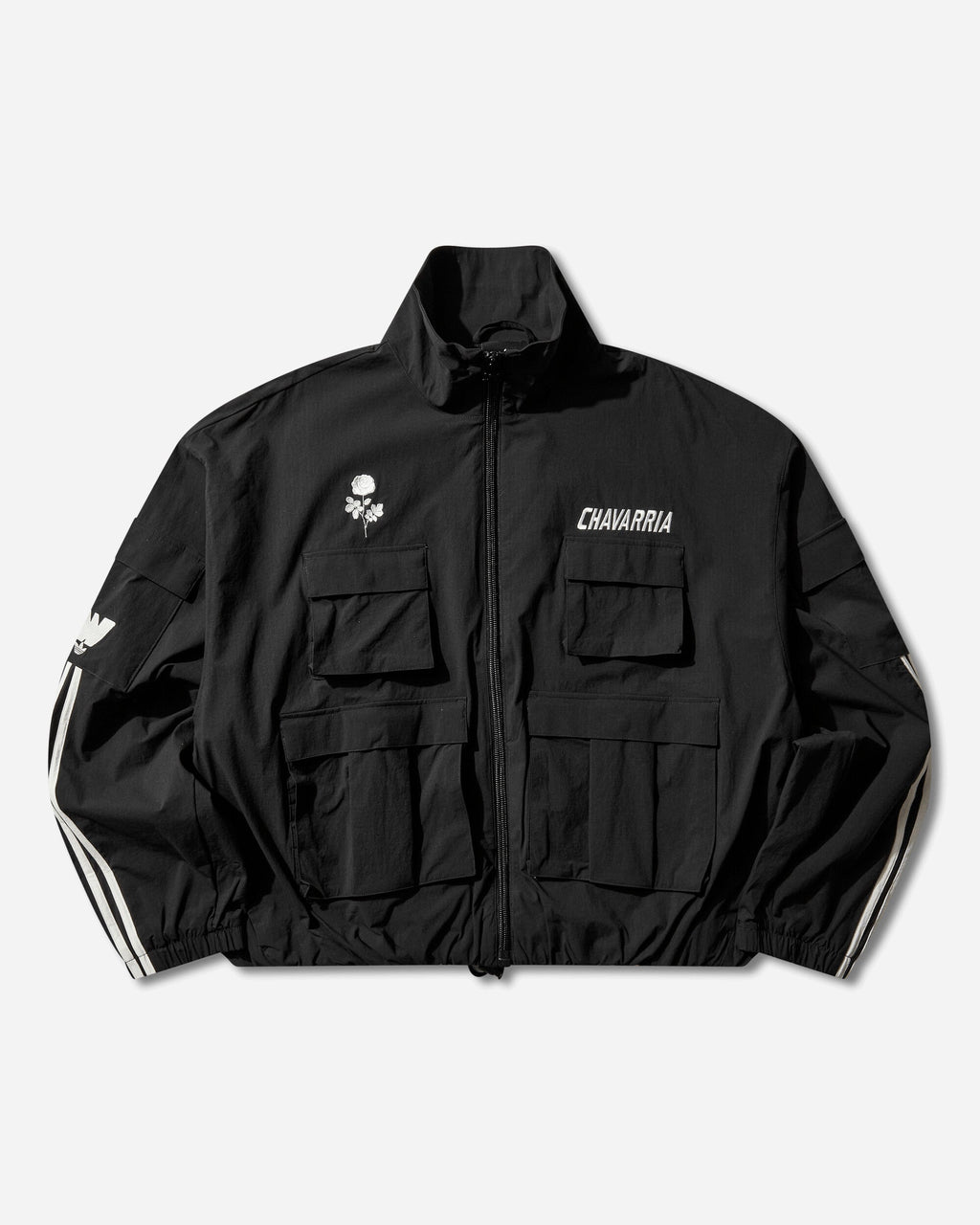 Оригінальна Mens Willy Chavarria Cargo Track Jacket Black Adidas – боковий вид