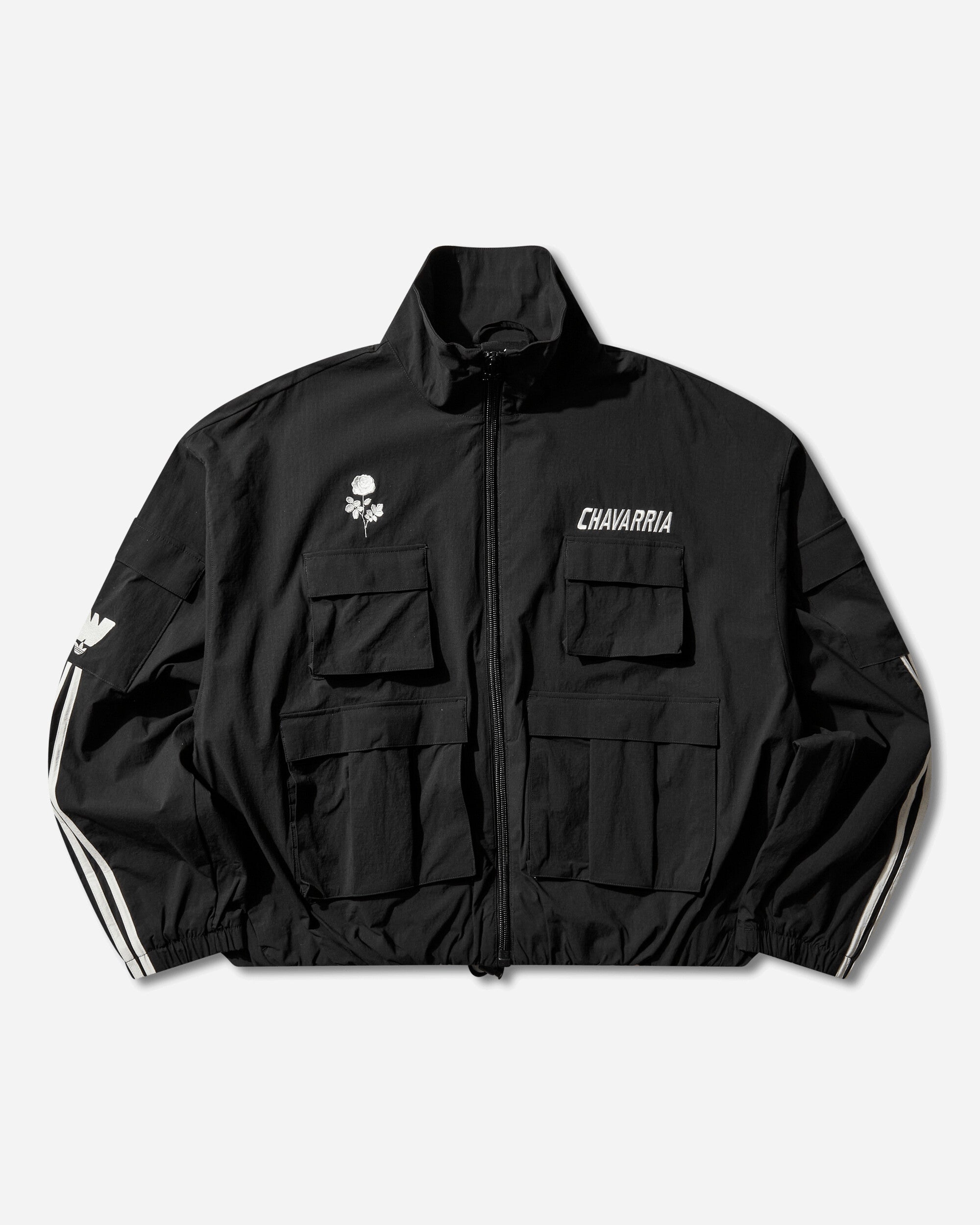 Оригінальна Mens Willy Chavarria Cargo Track Jacket Black Adidas – боковий вид